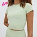short sleeve crop workout top